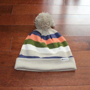 Cozy Striped Pom Bonnet